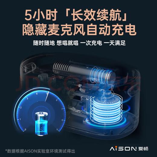 【麦霸必备丨爱畅K50家庭ktv音响】 高清娱乐大屏K歌观影全能王，双DSP智能修音，隐藏麦克风自动充电，长效续航，轻量化设计，户外携带方便，大声压高穿透，多种智能点歌方式，全家人都能找到喜欢的内容 商品图3