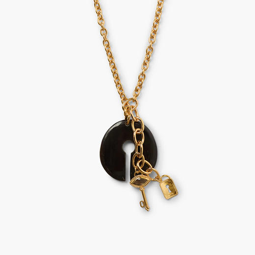 北京仓｜Chan Luu-Padlock-黑角 挂锁 吊坠 项链［美国设计师］ 商品图0