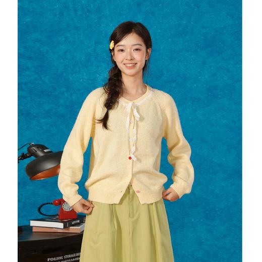 甜美蕾丝绑带开衫毛衣-纪念日百货门店同款165496809 商品图1