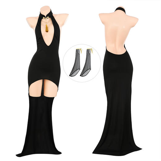 【情趣内衣】霏慕 尤物魅骨深v露背旗袍裙ZY115 商品图9