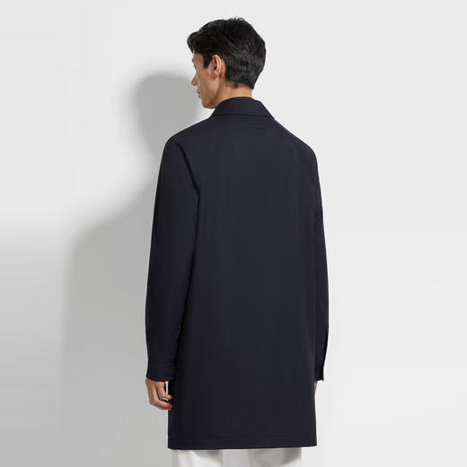 ZEGNA 杰尼亚 男士 Motorin 300cc 微纤维风衣 深蓝色 UGTC5A2 FCT578 B09 商品图2