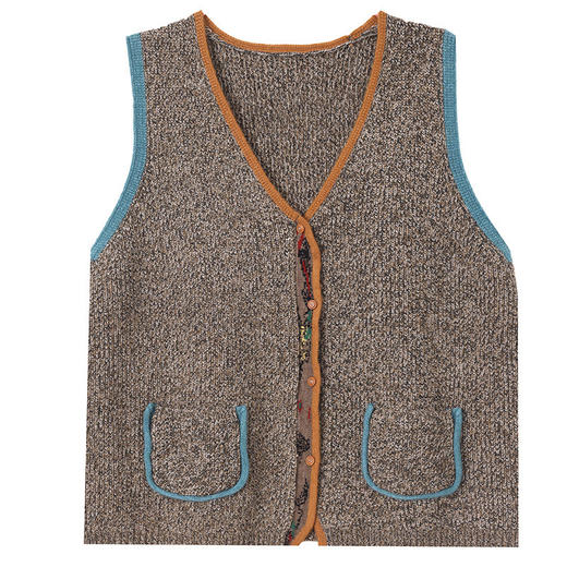 CC粗线毛衣开衫马甲2025新款马夹外套漂亮洋气针织背心外搭 商品图4