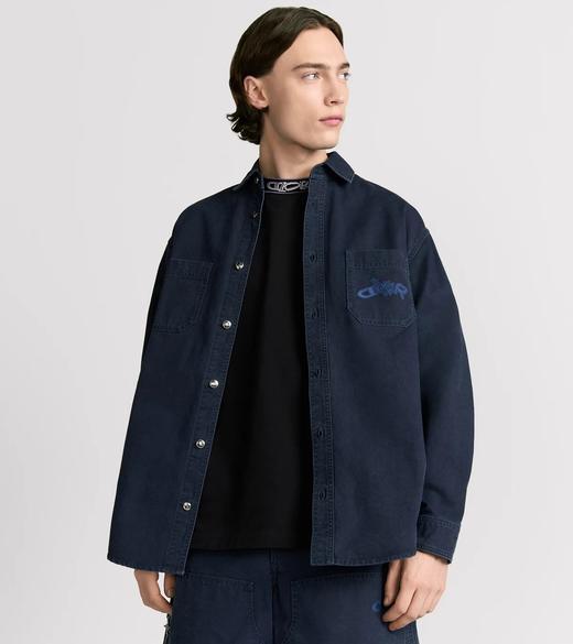 男款联名棉质刺绣长袖衬衫外套010 商品图3