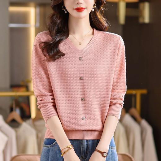 CCV领镶钻扣针织衫女秋冬内搭修身款气质女神范短款套头打底毛衣潮 商品图0