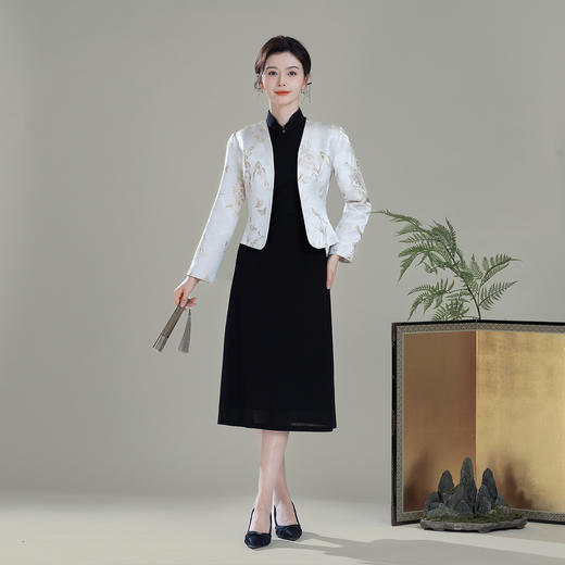 【金枝】改良新中式国风，开领旗袍搭配上衣短外套XGT-T25086 商品图2