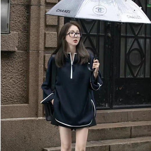 *下单3-5天发货！LONGNVFAIR郎奴华菲 雾砂空气层连帽卫衣 商品图6