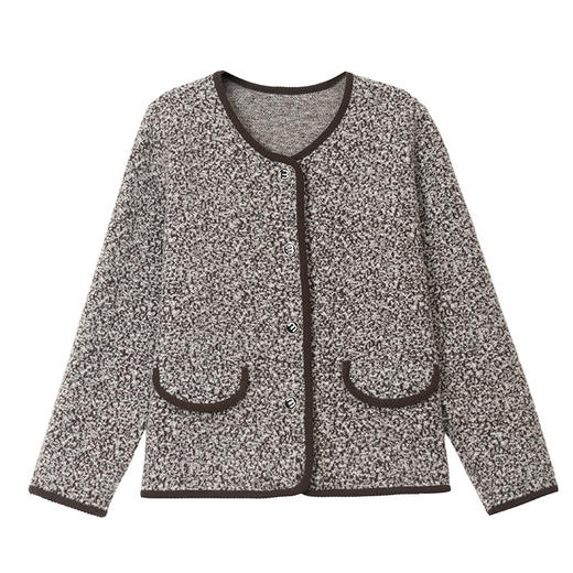 CC毛呢开衫外套时髦秋装短款上衣2025新款女士大码开衫宽松 商品图4