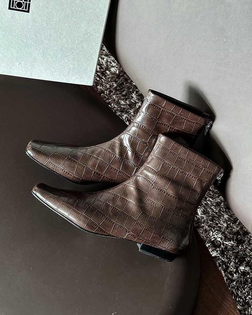 售完 THS-限时 TOT家 女士 气质款牛皮鳄鱼纹长筒靴 短靴 3色 BZ1267 商品图7