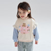 笛莎Deesha 2025冬季女童时尚甜美拼色印花半高领加绒卫衣 商品缩略图3