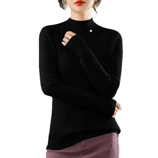 CC2025新款女士毛衣洋气高级感简约时尚打底衫秋冬内搭修身显瘦上衣 商品图4