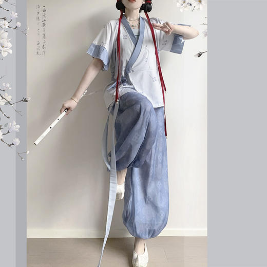 裁缝学苑AS573晋襦半臂交领短袖汉服纸样灯笼裤套装打版裁剪样板 商品图4