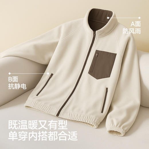 防护外套|森马夹克男冬双面穿防风三防2025新款户外宽松立领上衣 商品图3