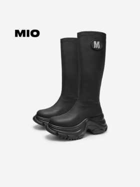 【云粉节】BF楼MIO米奥长筒瘦瘦靴2025冬季新款圆头运动厚底增高弹力靴袜靴女款M255886953吊牌价1698活动价1498