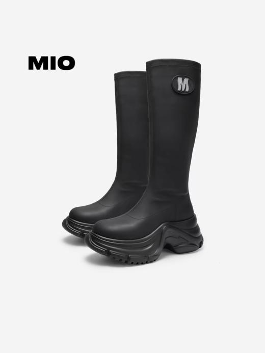 【云粉节】BF楼MIO米奥长筒瘦瘦靴2025冬季新款圆头运动厚底增高弹力靴袜靴女款M255886953吊牌价1698活动价1498 商品图0