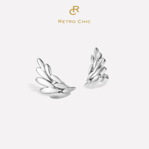 Retro Chic意大利复古时尚首饰 金/银色麦穗耳钉 商品图3