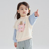 笛莎Deesha 2025冬季女童时尚甜美拼色印花半高领加绒卫衣 商品缩略图2
