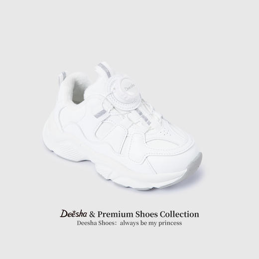 笛莎Deesha 女童童鞋2025冬季新款加绒低帮运动鞋 商品图1