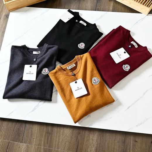 M0NCLER蒙口2025秋冬男士半高领纯色羊绒套头毛衣 商品图1