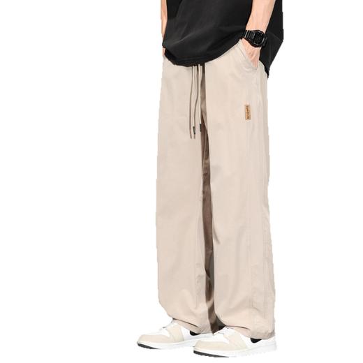 NASA垂感山本裤男士春秋季时尚宽松直筒裤丝滑垂感舒适慵懒风松弛感休闲长裤 商品图3