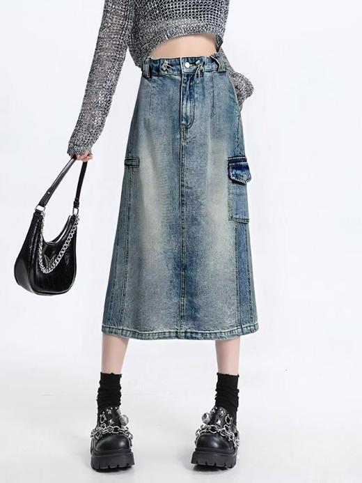 12.12错过没有！清货不退MRFEITO品牌女装！！3618设计感时装牛仔半身裙-喜出 商品图0