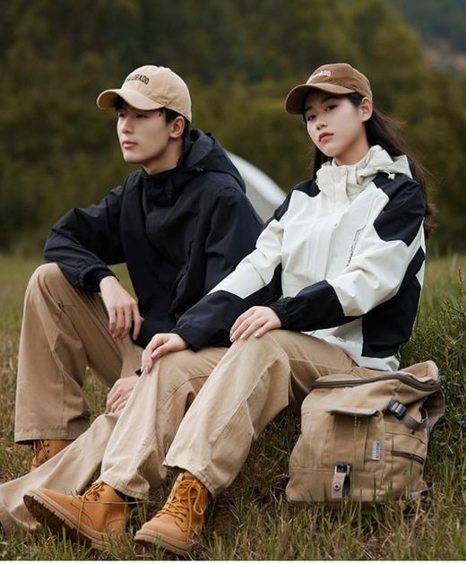 冲锋衣男女同款2025秋冬新款连帽青年户外运动休闲防风情侣百搭外套潮潮流夹克外套 商品图0