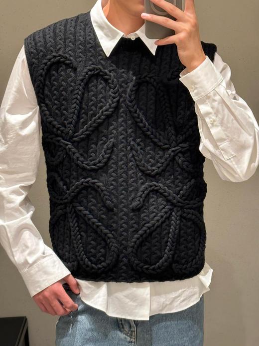 中性款编织羊毛针织毛衣背心马甲014 商品图3