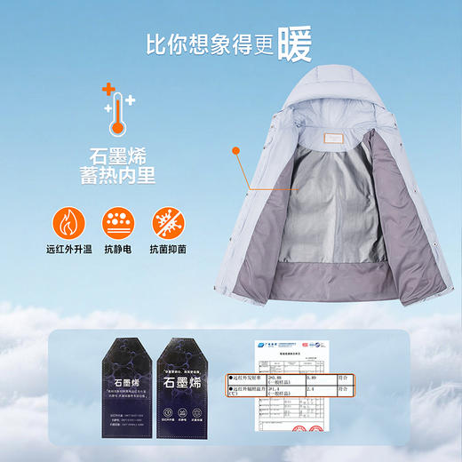 笛莎Deesha 2025冬季女童时尚三防90绒蓄热连帽中长款羽绒服 商品图1