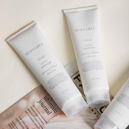 热卖！头发滑滑的香香的！【超值3支装】胖*来断货王 伯纳乌植物焗油发膜 丝滑轻盈 持久柔顺 260g*3支 商品图8