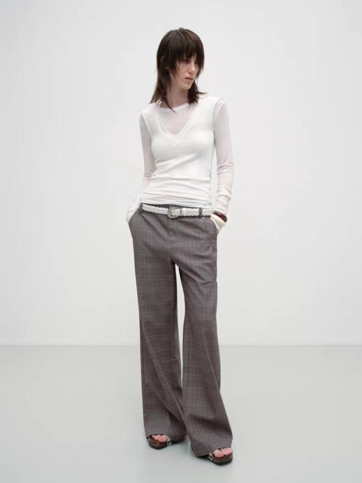 出逃赤岗西/25AWT176/莱赛尔修身羊毛T恤 商品图1