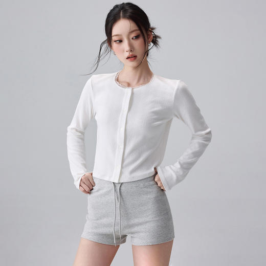 跃牌【周游世界】秋冬新款瑜伽服女纯棉透气短款休闲叠穿长袖薄外套TP0979 商品图0