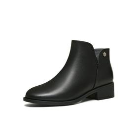 【云粉节】BF楼天美意复古英伦踝靴时装靴女鞋子休闲短靴皮靴2025冬新款CSV46DD5吊牌价1099活动价599