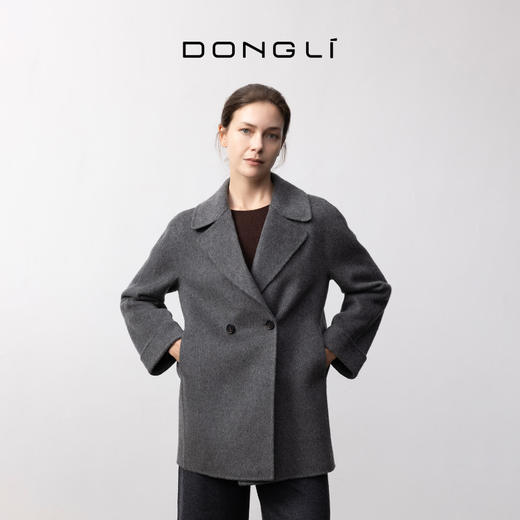 东黎 • 我不被驯化 山羊绒女士秋季西装领中长款大衣 5306 商品图7