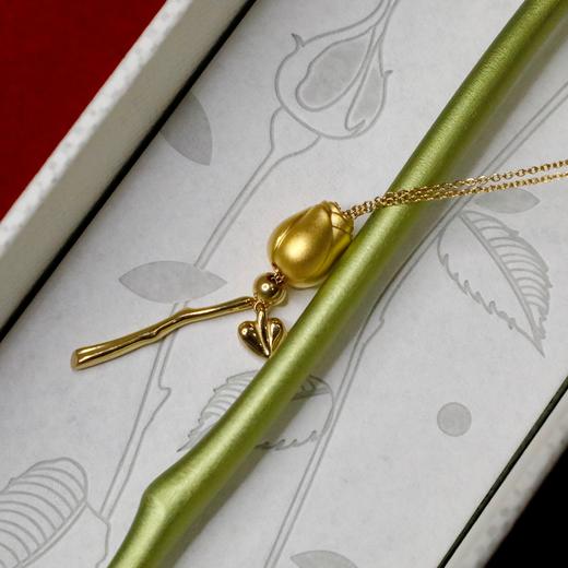 黄金玫瑰花项链！纯金999！0.8g！ 商品图6