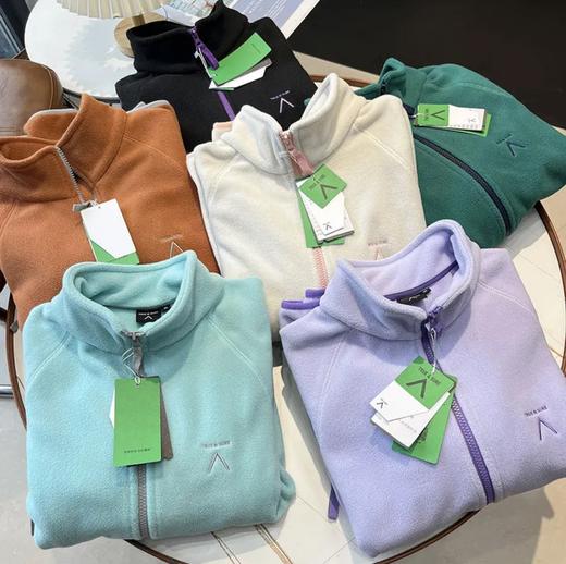 2025多巴胺秋冬情侣款立领开衫夹克抓绒拉链卫衣摇粒绒外套 商品图0