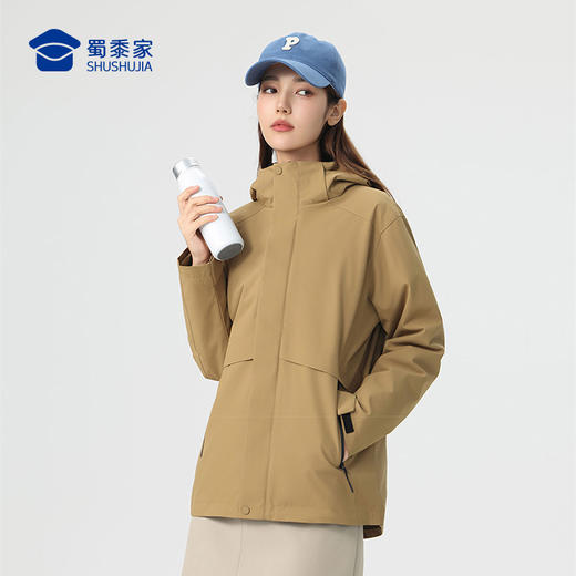 【防水轻暖商旅三合一风衣外套】轻量保暖羽绒外套男女款休闲长袖上衣WT513 商品图7