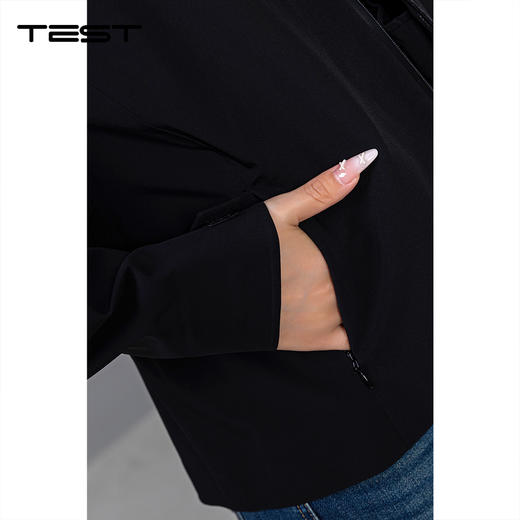 秋上新简约款黑色防风连帽风衣外套2253008 商品图3