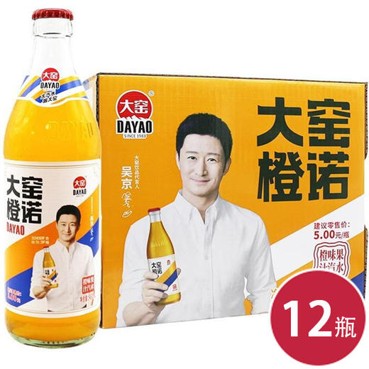 大窑橙诺橙味果汁汽水480mL*12（6974800841870） 商品图0
