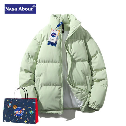 NASA立领潮流棉服男女款2025新款冬季加厚保暖羽绒休闲面包服情侣 商品图1