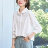 CC大码衬衣胖mm高级感秋装洋气白色衬衫2025年新款宽松休闲女装上衣 商品缩略图2