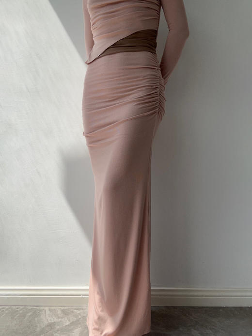 SIJIA｜AW2542 粉色针织双层半裙 商品图2