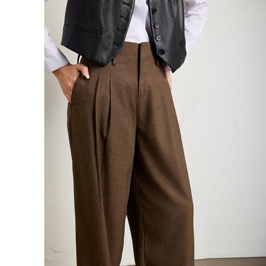 廓形高个子休闲直筒裤，垂感高级感巨好看长裤阔腿西裤KB-250218 商品图1