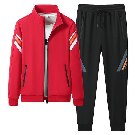 开衫卫衣套装男2025春装新款男士韩版休闲青年立领两件装可二开 商品图3