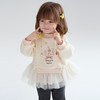 笛莎Deesha 2025冬季女童新款甜美网纱拼接半高领加绒卫衣 商品缩略图1