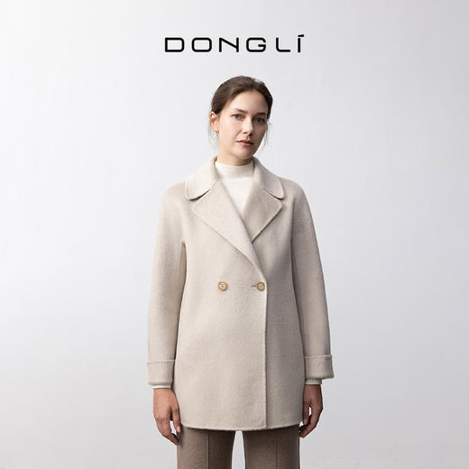 东黎 • 我不被驯化 山羊绒女士秋季西装领中长款大衣 5306 商品图1