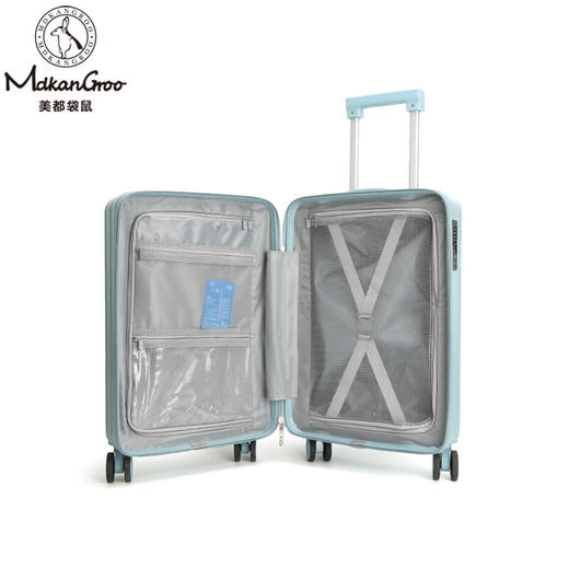 美都袋鼠海关锁旅行箱青少年多功能拉杆箱20寸登机箱MD5112-20L 20英寸 商品图5