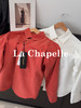 会员福利【挺阔有型/高品质】拉夏贝尔/La Chapelle通勤排扣翻领衬衫女2025秋季新款一字假口袋长袖宽松长袖衬衣 商品缩略图3
