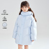 笛莎Deesha 2025冬季女童时尚三防抗菌绒连帽中长款羽绒服 商品缩略图0