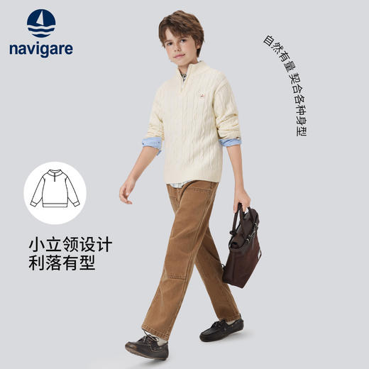 【120-165】【纳维凯尔】意大利小帆船童装男童针织衫毛衣 商品图6
