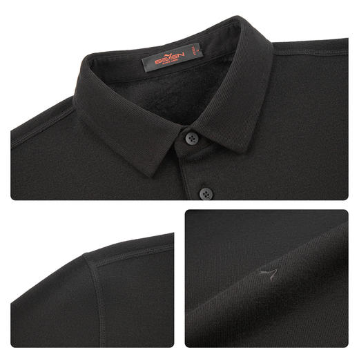 【含羊毛/桑蚕丝】柒牌套头厚毛衫秋冬加绒保暖男士毛衣可机洗129Y70840 商品图3