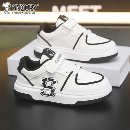 【史努比】儿童运动鞋秋季儿童低帮休闲板鞋男女童魔术贴小白鞋27-38 商品图5